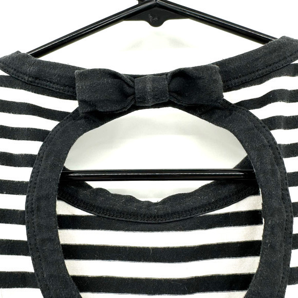 Kate Spade size XS black and white tank top with keyhole back cotton blend - Picture 3 of 5